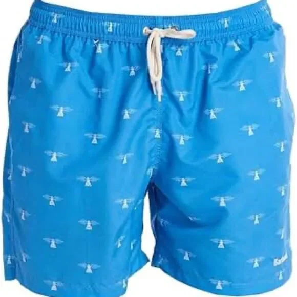 NWT Barbour Coastal Swim Shorts Light Blue XL Men’s Quick Dry Beachwear